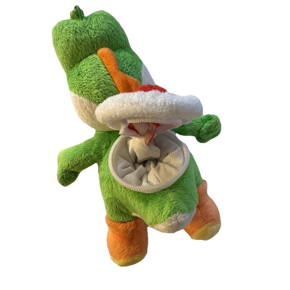 Nintendo Super Mario Bros  9" Plush Yoshi Stuffed Animal Toy Zipper Pocket Hang - Picture 8 of 9